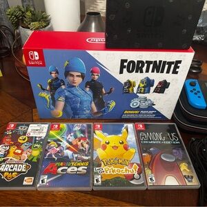 Nintendo Switch Fortnite Edition - Black, Blue, and Red